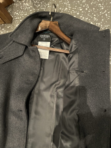 Chanel Dark Gray Wool Coat