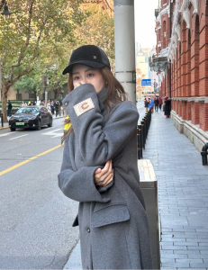 Chanel Dark Gray Wool Coat