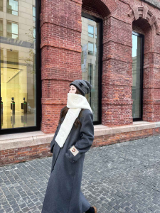 Chanel Dark Gray Wool Coat