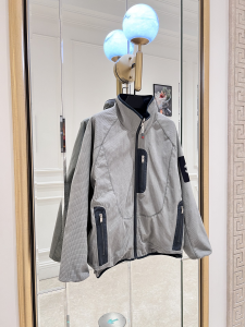 Chanel Gray Zipper Jacket