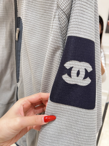 Chanel Gray Zipper Jacket