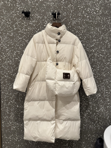 Chanel Hooded Quilted Down Coat with Bag White Chanel Hooded Quilted Down Coat with Bag White