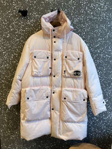 Chanel Pink Long Padded Down Jacket Chanel Pink Long Padded Down Jacket