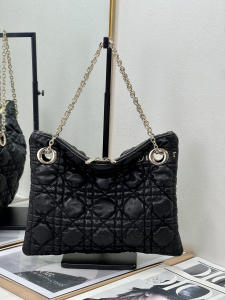 Dior Small Black Cannage Quilted Leather Tote Bag Dior Small Black Cannage Quilted Leather Tote Bag