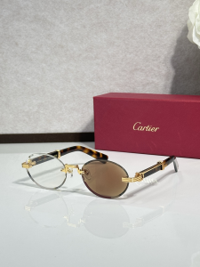 Cartier Oval Luxury Eyewear Sunglasses CT0777S Brown Cartier Oval Luxury Eyewear Sunglasses CT0777S Brown
