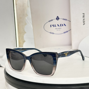Prada Cat Eye Luxury Eyewear Sunglasses F2857 Gray Blue Prada Cat Eye Luxury Eyewear Sunglasses F2857 Gray Blue