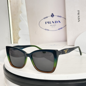 Prada Cat Eye Luxury Eyewear Sunglasses F2857 Gray Green Prada Cat Eye Luxury Eyewear Sunglasses F2857 Gray Green