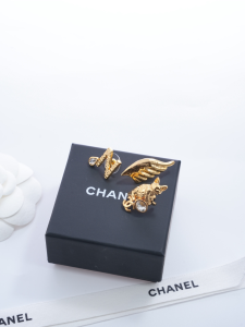 Chanel Gold Metal 3 Set Earrings