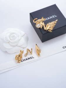 Chanel Gold Metal 3 Set Earrings