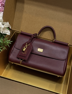 Dolce Gabbana My Sicily Top Handle Shoulder Bag Red Calfskin Leather Dolce Gabbana My Sicily Top Handle Shoulder Bag Red Calfskin Leather