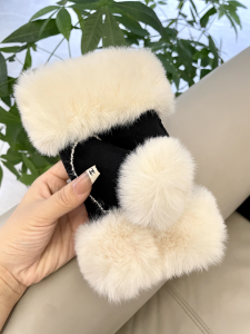 UGG Black Shearling Fingerless Glove