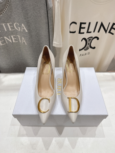 Dior White Leather Pumps 85MM