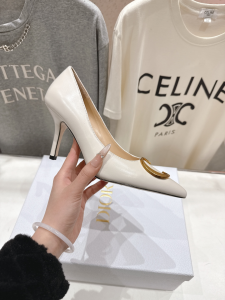 Dior White Leather Pumps 85MM