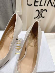 Dior White Leather Pumps 85MM