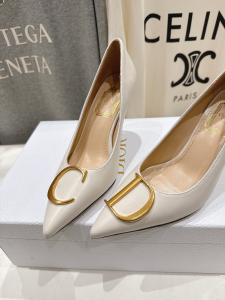 Dior White Leather Pumps 85MM