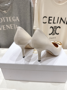 Dior White Leather Pumps 85MM