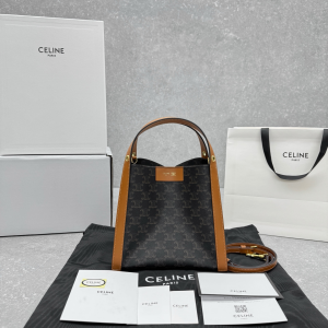 Celine Small Cube Bucket Shoulder Crossbody Bag Brown Triomphe Canvas Celine Small Cube Bucket Shoulder Crossbody Bag Brown Triomphe Canvas