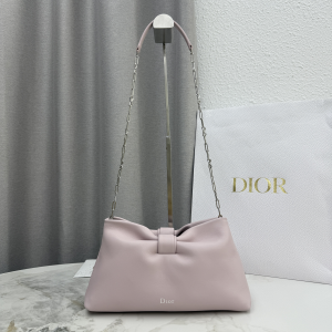 Dior Medium Dior Bow Chain Shoulder Bag Light Pink Lambskin Leather Dior Medium Dior Bow Chain Shoulder Bag Light Pink Lambskin Leather