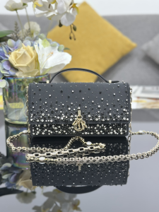 Dior My Mini Dior Top Handle Shoulder Bag Black Strass Embroidered Dior My Mini Dior Top Handle Shoulder Bag Black Strass Embroidered