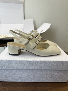 Dior Cherie Slingback Pump White Supple Calfskin 40MM Dior Cherie Slingback Pump White Supple Calfskin 40MM