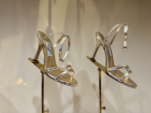 Jimmy Choo Etana Gold Leather High Heeled Sandals 100MM Jimmy Choo Etana Gold Leather High Heeled Sandals 100MM