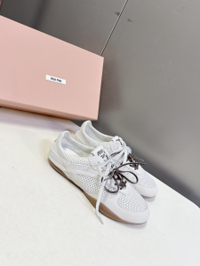 Miu Miu Lace Up White Mesh and Suede Leather Low Top Sneakers Miu Miu Lace Up White Mesh and Suede Leather Low Top Sneakers