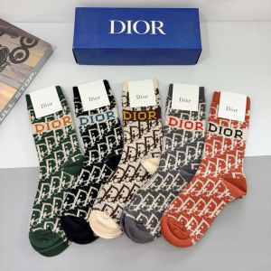 Dior Oblique Stretch Cotton Socks