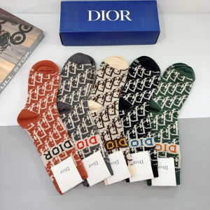 Dior Oblique Stretch Cotton Socks