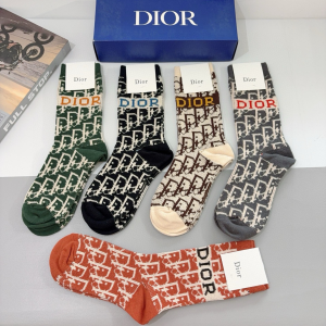 Dior Oblique Stretch Cotton Socks