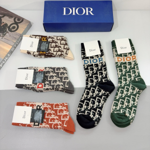 Dior Oblique Stretch Cotton Socks