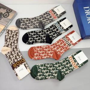 Dior Oblique Stretch Cotton Socks