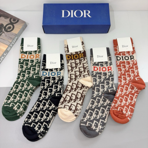 Dior Oblique Stretch Cotton Socks