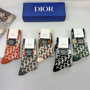 Dior Oblique Stretch Cotton Socks