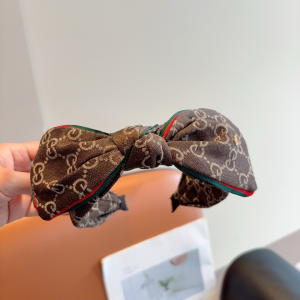 Gucci GG Bowknot Canvas Fabric Headband