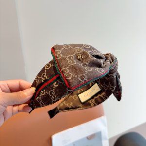 Gucci GG Bowknot Canvas Fabric Headband
