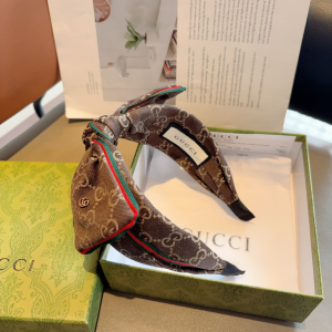 Gucci GG Bowknot Canvas Fabric Headband