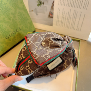 Gucci GG Bowknot Canvas Fabric Headband