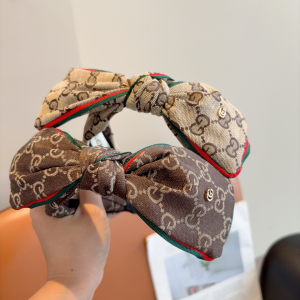 Gucci GG Bowknot Canvas Fabric Headband