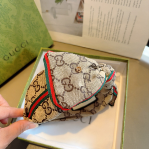 Gucci GG Bowknot Canvas Fabric Headband