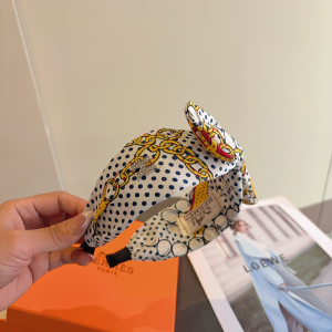 Hermes Silk Bowknot Headband White