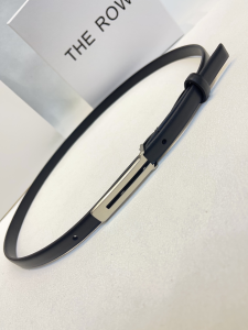 The Row Kuk Black Leather Belt 15MM