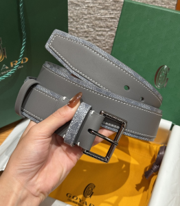 Goyard Florida Gray Leather and Goyardine Canvas Belt 40MM Goyard Florida Gray Leather and Goyardine Canvas Belt 40MM