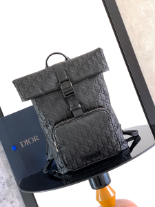 Dior Trek Roll Top Backpack Bag Black Dior Oblique Nylon Dior Trek Roll Top Backpack Bag Black Dior Oblique Nylon