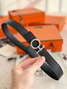 Hermes Flot Godronne Belt Buckle Reversible leather Strap Belt Black 24MM Hermes Flot Godronne Belt Buckle Reversible leather Strap Belt Black 24MM
