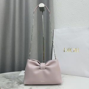 Dior Small Dior Bow Chain Shoulder Bag Light Pink Lambskin Leather Dior Small Dior Bow Chain Shoulder Bag Light Pink Lambskin Leather