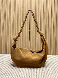 Saint Laurent Large Amalia Brown Suede Calfskin Hobo Shoulder Bag Saint Laurent Large Amalia Brown Suede Calfskin Hobo Shoulder Bag