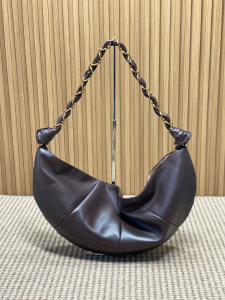Saint Laurent Large Amalia Dark Brown Lambskin Hobo Shoulder Bag Saint Laurent Large Amalia Dark Brown Lambskin Hobo Shoulder Bag