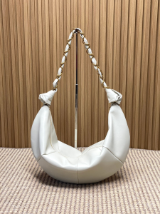 Saint Laurent Large Amalia White Lambskin Hobo Shoulder Bag Saint Laurent Large Amalia White Lambskin Hobo Shoulder Bag