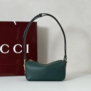 Gucci Half Horsebit Mini Shoulder Bag Green Grained Leather Gucci Half Horsebit Mini Shoulder Bag Green Grained Leather