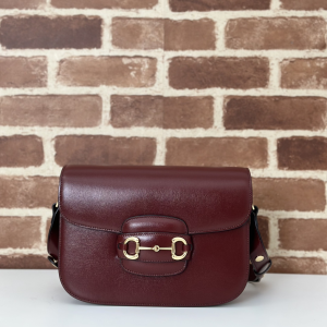 Gucci Horsebit 1955 Shoulder Bag Dark Red Calfskin Leather Gucci Horsebit 1955 Shoulder Bag Dark Red Calfskin Leather